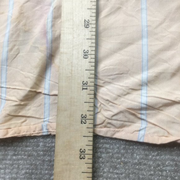 Johnnie Walker Shirt Mens 2XL Blue Peach Silk Tencel Button Career Casual XXL - Picture 6 of 11